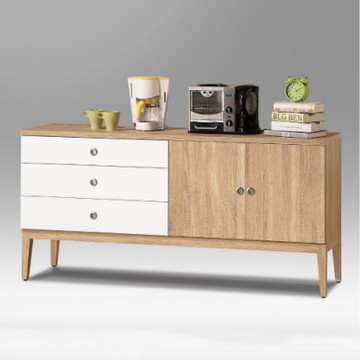 MUNA家居 漾水晶5.3尺收納餐櫃/置物櫃 160X40X80.6cm