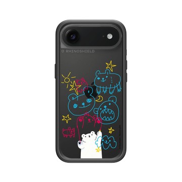 iPhone Air Mod NX -邊框背蓋組合 (相機按鈕) 黑 - 白白日記 Darylhochi - 亂畫一通