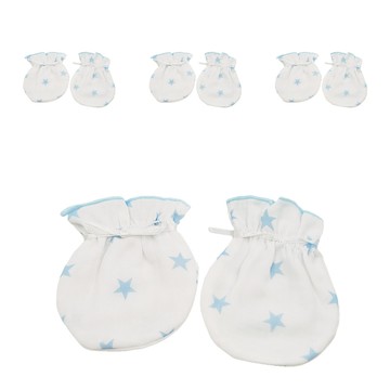 Simba 小獅王辛巴 極柔感印花紗布護手套繫帶  F  好自藍