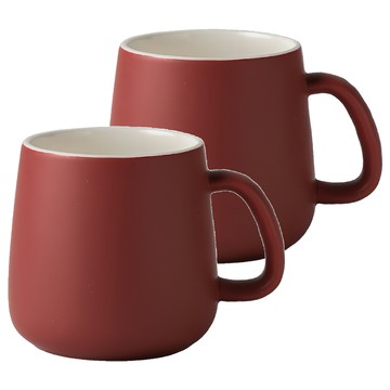 消光馬克杯 C118 300ml 2個  磚紅  1組