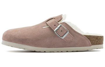 BIRKENSTOCK BOSTON SHEARLING SUEDE PINK CLAY