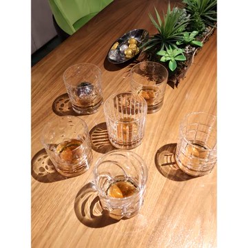 (免運)SHTOX德國進口威士忌杯水晶玻璃刻花洋酒杯小眾調酒杯旋轉冰球杯