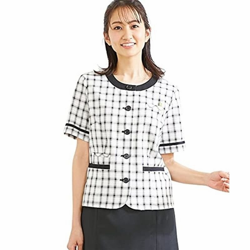 Nissen ニッセン 事務服 オフィス 制服 オーバー ブラウス 半袖 ノーカラー 接触冷感 吸汗速乾 消臭 夏 レディース オフホワイ 通販 Lineポイント最大0 5 Get Lineショッピング