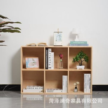 現貨供應兒童書架落地置物架書柜家用客廳矮柜裝飾組合格子儲物架
