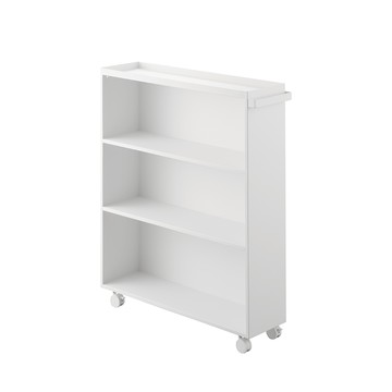 日本【YAMAZAKI】tower移動式三層書架(白)