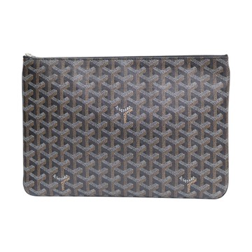 GOYARD 高雅德 黑色 Goyardine帆布 Senat MM 手拿包 【二手名牌BRAND OFF】