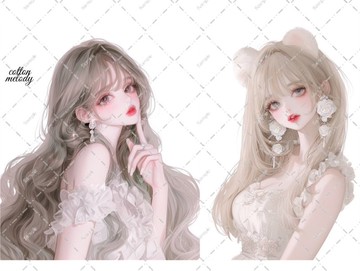 original sticker no.6356 人物貼紙 原創貼紙 人物貼紙 女孩貼紙 原創人物貼紙