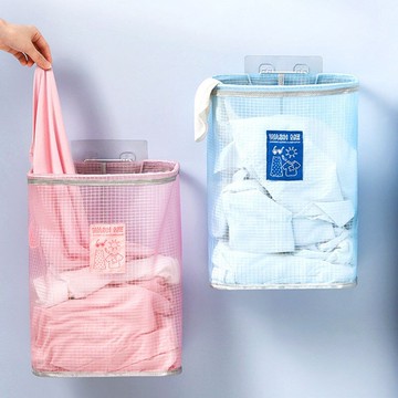 浴室防水掛袋 學生宿舍洗澡防水袋浴室掛衣袋衛生間收納袋掛袋墻掛式放衣服神器【MJ192731】