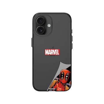 iPhone 16 Clear (相機按鈕) 酷墨灰 - 迪士尼-漫威 Marvel - 死侍-探頭