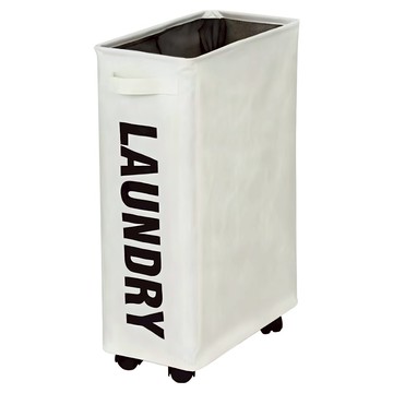 JOSIC 牛津布移動置物收納籃 42 x 22 x 66cm 65L  1個  米白色