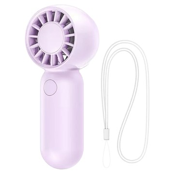 AMPM 迷你口袋手持風扇 口袋泡泡 附掛繩  紫色  AP-S17