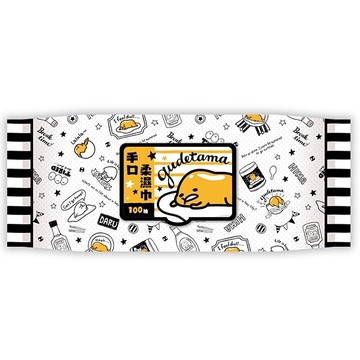 蛋黃哥 手口柔濕巾(加蓋100抽)【小三美日】三麗鷗授權 D508699