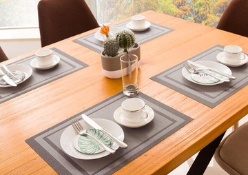 桌墊 隔熱墊家用餐桌墊西桌墊餐布PVC桌墊碗墊學生酒店餐盤墊10張