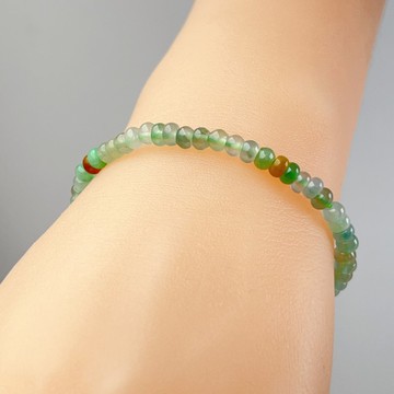 冰種多彩翡翠手珠 | 天然緬甸玉A貨翡翠 | 送禮