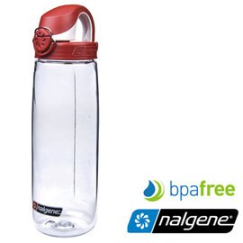 【Nalgene 美國】OTF 運動水壺 水瓶 隨身水壺 無雙酚A《透明∕紅色》(5565-1024) 【容量650ml】