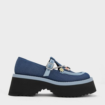 CHARLES ＆ KEITH 迪士尼動物方城市系列：茱蒂＆尼克牛仔厚底瑪莉珍鞋