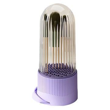 儀家生活館 美妝蛋/粉撲/筆刷 清洗晾曬收納盒  紫色  1組