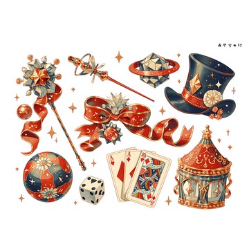 【6 月新品】20-134-0241 剪裁紙 馬戲團風格