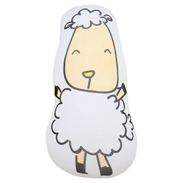 安撫抱枕 95% 縲縈(竹纖維)  大(23 x 53cm)  1個  微笑抱抱羊 白色 + 米色