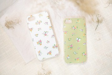 Retro Florals / 白色 / 透明空壓手機殼