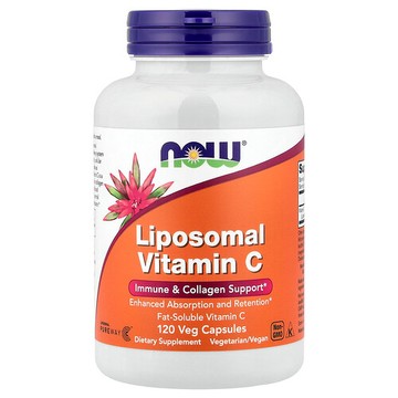 NOW Foods, 脂質體維生素 C，120 粒素食膠囊（每粒膠囊 0.5 克）