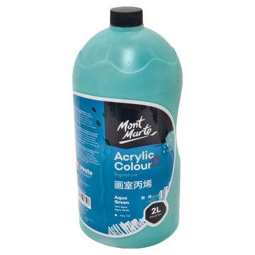 Mont Marte 蒙瑪特 壓克力畫室顏料 2L 鮮豔色彩 快乾易混 無毒防水 適合學生和藝術團體  1色