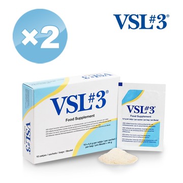 【VSL#3益生菌】粉末加強版 Sachet x2盒 10包/盒(8菌合一配方．值得信賴的專業級益生菌)