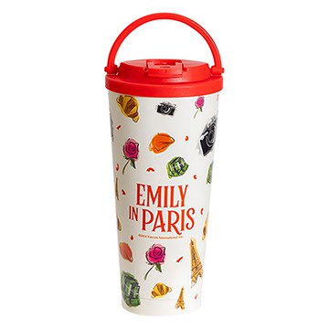 Hiromimi 艾蜜莉在巴黎手提不鏽鋼杯  白色  750ml  1個