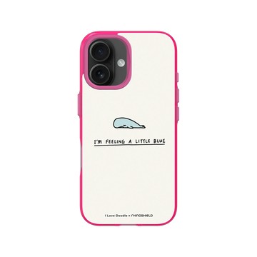 iPhone 16 Clear 粉漾桃 - ilovedoodle (Lim Heng Swee) - I'm Feeling A Little Blue 鯨魚