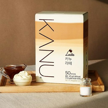 韓國孔劉咖啡 MAXIM麥心 KANU 中焙無糖拿鐵系列 原味/雙倍濃縮 (13.5g×50入/盒) 漸層包裝 kanu咖啡