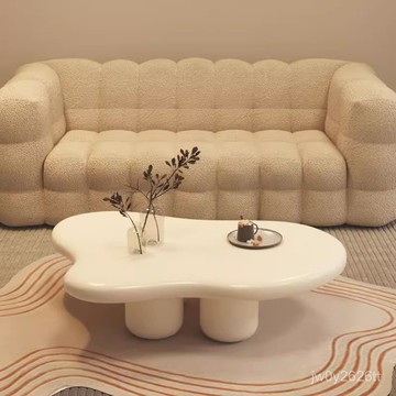 ✨免運✨奶油風雲朵茶幾客廳家用輕奢簡約現代北歐小戶型異形桌子 奶油風雲朵茶幾 客廳家用新款 輕奢簡約