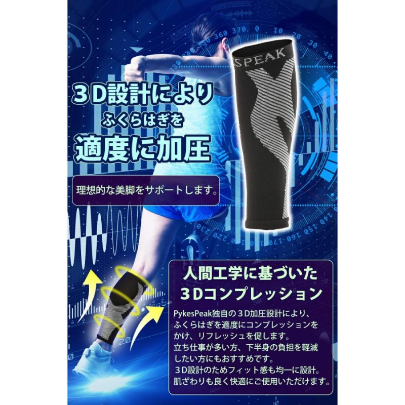 ふくらはぎサポーター 2枚組 スポーツ 着圧 ふくらはぎ サポーター ...