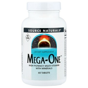 Source Naturals, Mega-One™，無鐵，60 片