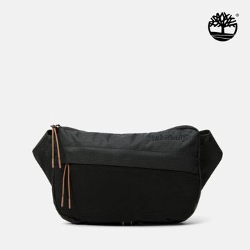 Timberland官方旗艦 中性黑色城市休閒斜背包|A436F001