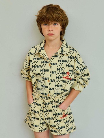 25 Spring/Summer Mini Leopard All-over Woven Shirt [Buttery Yellow]
