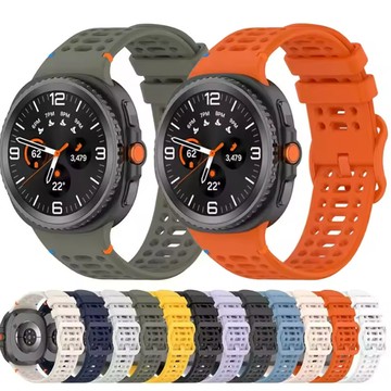 SAMSUNG 適用於三星 Galaxy Watch 8 的軟矽膠錶帶 40 毫米 44 毫米/8 經典 46 毫米錶帶