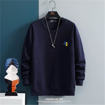 2025春秋季加肥加大碼套頭胖子男衛衣寬松加厚長袖t恤加絨打底衫