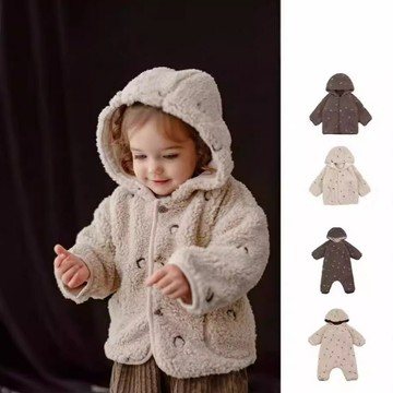 嬰幼兒連體衣外套丹麥北歐風秋冬季男女寶寶保暖外套嬰兒連體爬服鑫弘-萌寶童裝可開發票