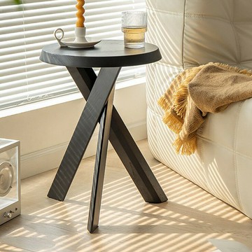 沙發邊幾復古小茶幾凳中古凳子侘寂風客廳小圓凳置物架床頭櫃 雙11全館免運