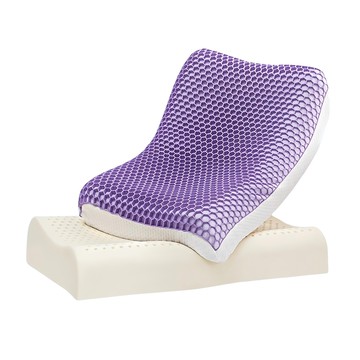 Home of flowers 繁花之家 TPE釋壓乳膠枕頭  60 x 40 x 12cm  1個  紫色