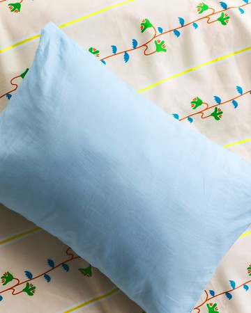 Calm For Chaos 純淨天空藍 韓國薴麻夏日枕套