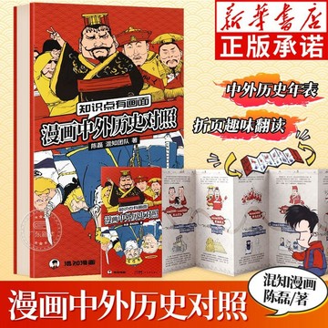 正版有貨🔥知識點有畫面 漫畫中外歷史對照大事件年表 混知陳磊著歷史年表