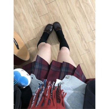 (免運)【玄】原創火星jk制服裙正版半身裙學院女校供感圣誕紅色格裙秋冬