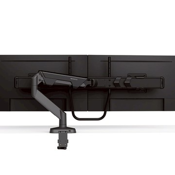 螢幕大力架｜人體工學 鋁合金氣壓式 雙螢幕支架 6.5~15kg 白色