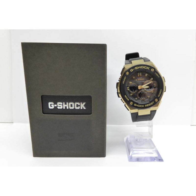 CASIO カシオ G-SHOCK GST-W300G ブラックゴールド 電波ソーラー 腕時計 △WA5688 | LINEショッピング