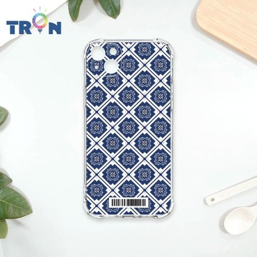 TRON IPhone 13 幾何復古花磚C款 四角防摔載具殼 軟殼 手機殼
