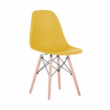 E-home EMS北歐經典造型餐椅-七色可選-黃色