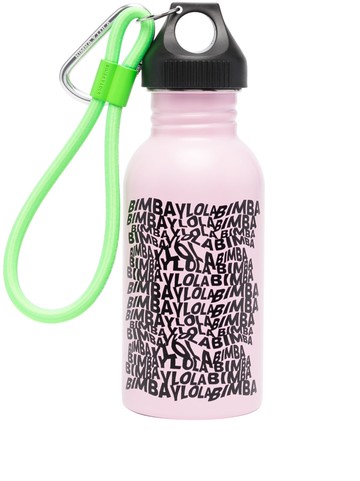 Bimba y Lola - logo-print stainless steel bottle - women - Aluminium/Polyester/Polypropylene - One Size - Pink
