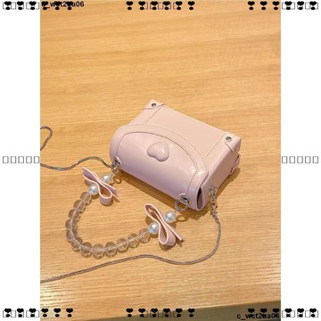 超實惠 九 女包斜挎包 單肩包 側背包 斜背包 粉色少女蝴蝶結盒子包春夏新款小眾珍珠鏈條斜挎包高級感包包