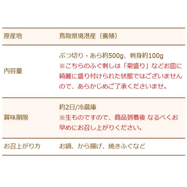 山陰境港産 とらふぐ（虎河豚 とらふぐ）生 ふぐちり・ふぐ刺しセット4〜5人前 送料無料（北海道・沖縄を除く）